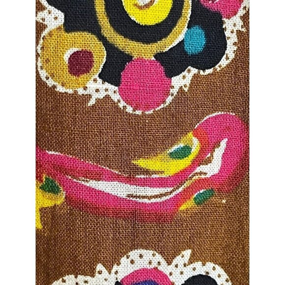 Mic Fashion Dress Women M Brown Tribal Maxi Colorful Floral Striped Boho Western - Picture 8 of 14